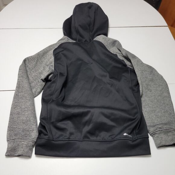 Adidas Sweater Women Medium Jacket Black Grey Climant Warm ColorBlock Sweatshirt - Picture 11 of 12